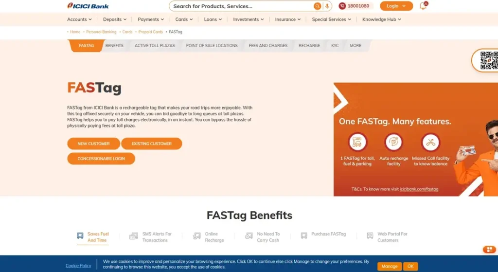 ICICI FASTag Recharge Online